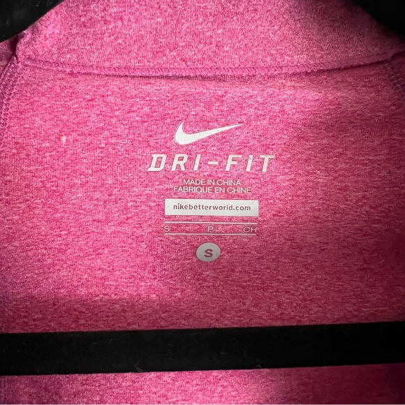 Nike Baseline Heathered Red Half-Zip Dri-Fit Women's Tennis Gym Run Top Small - Picture 3 of 6